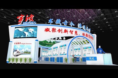 144平米展臺(tái)設(shè)計(jì)制作：四面開口/現(xiàn)代/木質(zhì)結(jié)構(gòu)/白色，為成就招商展展商而作（免費(fèi)使用）