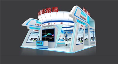 90平米展臺設計制作：三面開口/現(xiàn)代/木質(zhì)結構/白色，為交通物流展展商而作（免費使用）