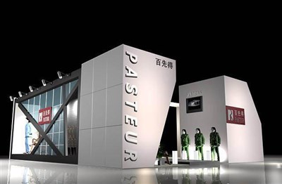 108平米展臺設(shè)計制作：二面開口/前衛(wèi)/木質(zhì)結(jié)構(gòu)/白色，為服裝展展商而作（免費使用）