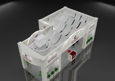 66平米展臺設計制作：四面開口/現(xiàn)代/木質(zhì)結(jié)構/白色，為婚博會展商而作（免費使用）
