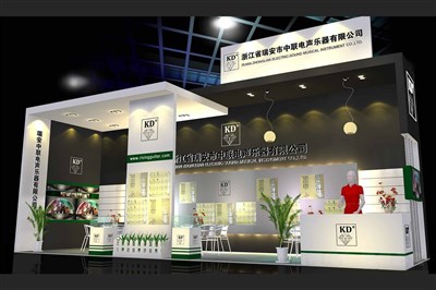 30平米展臺設(shè)計制作：二面開口/現(xiàn)代/木質(zhì)結(jié)構(gòu)/白色，為樂器展展商而作（免費(fèi)使用）