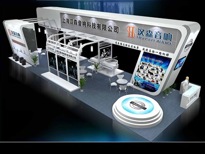 108平米展臺設(shè)計制作：四面開口/現(xiàn)代/木質(zhì)結(jié)構(gòu)/白色，為樂器展展商而作（免費(fèi)使用）