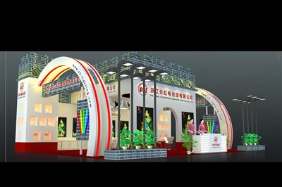 108平米展臺(tái)設(shè)計(jì)制作：三面開口/前衛(wèi)/木質(zhì)結(jié)構(gòu)/米色，為照明展展商而作（免費(fèi)使用）