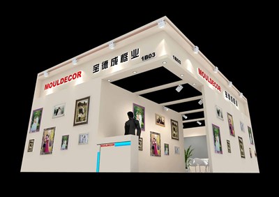 70平米展臺(tái)設(shè)計(jì)制作：二面開(kāi)口/現(xiàn)代/木質(zhì)結(jié)構(gòu)/米色，為玩具展展商而作（免費(fèi)使用）
