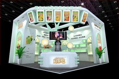 42平米展臺(tái)設(shè)計(jì)制作：二面開口/現(xiàn)代/木質(zhì)結(jié)構(gòu)/白色，為嬰幼展展商而作（免費(fèi)使用）