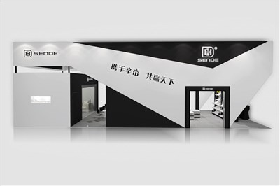 90平米展臺設(shè)計制作：三面開口/前衛(wèi)/木質(zhì)結(jié)構(gòu)/黑色，為汽配展展商而作（免費使用）