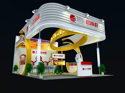 54平米展臺(tái)設(shè)計(jì)制作：三面開口/現(xiàn)代/木質(zhì)結(jié)構(gòu)/白色，為文具圖書展展商而作（免費(fèi)使用）