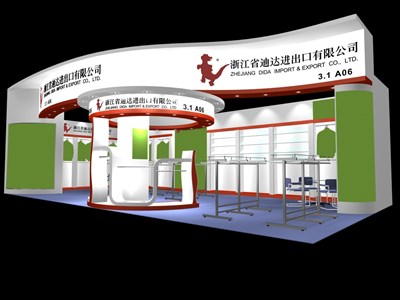 64.9平米展臺設(shè)計(jì)制作：二面開口/現(xiàn)代/木質(zhì)結(jié)構(gòu)/白色，為服裝展展商而作（免費(fèi)使用）