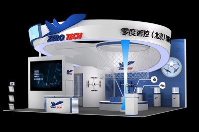 81平米展臺設計制作：三面開口/現(xiàn)代/木質(zhì)結構/白色，為安防展展商而作（免費使用）