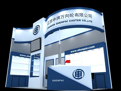 18平米展臺設(shè)計制作：二面開口/前衛(wèi)/木質(zhì)結(jié)構(gòu)/白色，為汽配展展商而作（免費使用）
