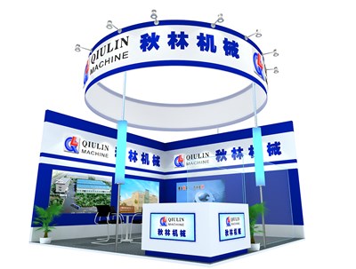 36平米展臺設(shè)計制作：二面開口/現(xiàn)代/木質(zhì)結(jié)構(gòu)/藍(lán)色，為汽配展展商而作（免費(fèi)使用）
