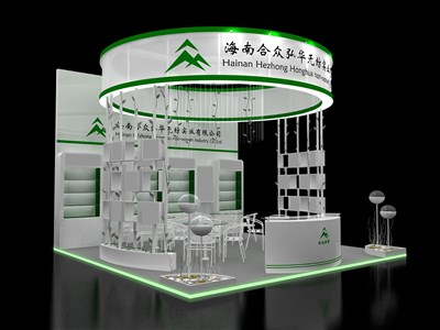 36平米展臺設(shè)計制作：三面開口/現(xiàn)代/木質(zhì)結(jié)構(gòu)/白色，為美博會展商而作（免費使用）