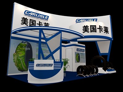 36平米展臺設(shè)計制作：三面開口/現(xiàn)代/木質(zhì)結(jié)構(gòu)/藍色，為汽配展展商而作（免費使用）