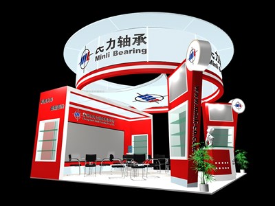 36平米展臺(tái)設(shè)計(jì)制作：三面開口/現(xiàn)代/木質(zhì)結(jié)構(gòu)/紅色，為汽配展展商而作（免費(fèi)使用）