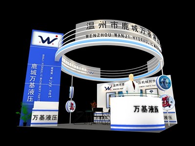 36.3平米展臺設(shè)計(jì)制作：三面開口/現(xiàn)代/木質(zhì)結(jié)構(gòu)/白色，為機(jī)械展展商而作（免費(fèi)使用）