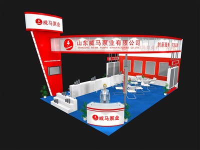 54平米展臺設(shè)計制作：三面開口/前衛(wèi)/木質(zhì)結(jié)構(gòu)/紅色，為汽配展展商而作（免費使用）
