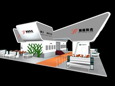 720平米展臺(tái)設(shè)計(jì)制作：四面開(kāi)口/現(xiàn)代/木質(zhì)結(jié)構(gòu)/白色，為汽配展展商而作（免費(fèi)使用）