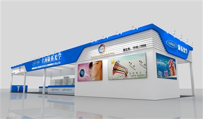 126平米展臺設(shè)計(jì)制作：三面開口/現(xiàn)代/木質(zhì)結(jié)構(gòu)/白色，為綜合展展商而作（免費(fèi)使用）