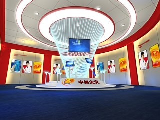 67.5平米展廳設(shè)計制作：前衛(wèi)/紅色，產(chǎn)品類展廳-中美史克展廳（免費使用）