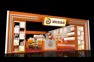60.2平米展臺設計制作：二面開口/中式/木質(zhì)結(jié)構/咖啡色，為糖酒展展商而作（免費使用）
