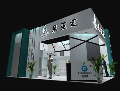 54平米展臺設(shè)計制作：二面開口/現(xiàn)代/木質(zhì)結(jié)構(gòu)/白色，為綜合展展商而作（免費(fèi)使用）