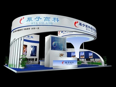 108平米展臺設(shè)計制作：四面開口/現(xiàn)代/木質(zhì)結(jié)構(gòu)/白色，為綜合展展商而作（免費使用）