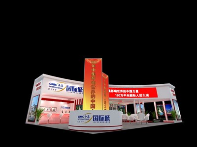 48平米展臺(tái)設(shè)計(jì)制作：二面開(kāi)口/現(xiàn)代/木質(zhì)結(jié)構(gòu)/白色，為房產(chǎn)展展商而作（免費(fèi)使用）