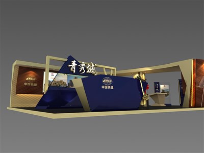 135平米展臺設(shè)計制作：三面開口/前衛(wèi)/木質(zhì)結(jié)構(gòu)/米色，為房產(chǎn)展展商而作（免費使用）