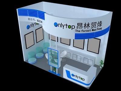 18平米展臺設(shè)計制作：二面開口/現(xiàn)代/木質(zhì)結(jié)構(gòu)/白色，為建材展展商而作（免費使用）