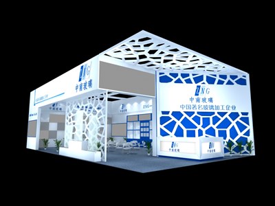 112平米展臺設(shè)計(jì)制作：二面開口/現(xiàn)代/木質(zhì)結(jié)構(gòu)/白色，為建材展展商而作（免費(fèi)使用）