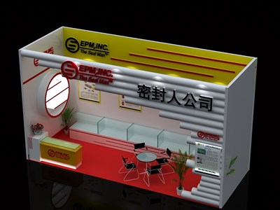 24平米展臺(tái)設(shè)計(jì)制作：一面開口/現(xiàn)代/木質(zhì)結(jié)構(gòu)/白色，為綜合展展商而作（免費(fèi)使用）