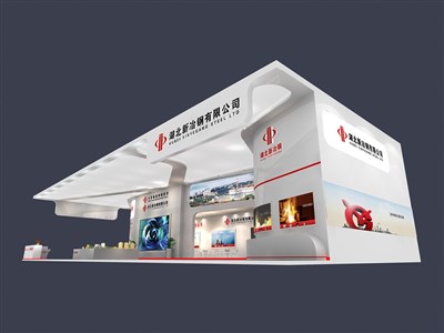225平米展臺設(shè)計制作：二面開口/現(xiàn)代/木質(zhì)結(jié)構(gòu)/白色，為建材展展商而作（免費使用）