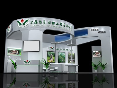 54平米展臺(tái)設(shè)計(jì)制作：三面開(kāi)口/現(xiàn)代/木質(zhì)結(jié)構(gòu)/白色，為綜合展展商而作（免費(fèi)使用）