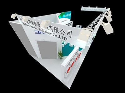 84平米展臺(tái)設(shè)計(jì)制作：三面開(kāi)口/現(xiàn)代/木質(zhì)結(jié)構(gòu)/白色，為綜合展展商而作（免費(fèi)使用）