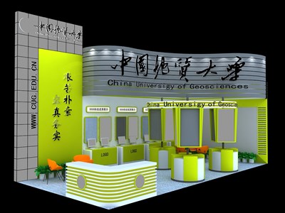 50平米展臺設(shè)計(jì)制作：二面開口/現(xiàn)代/木質(zhì)結(jié)構(gòu)/彩色，為綜合展展商而作（免費(fèi)使用）