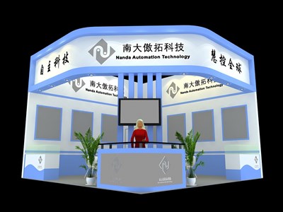 36平米展臺設(shè)計制作：二面開口/現(xiàn)代/木質(zhì)結(jié)構(gòu)/白色，為綜合展展商而作（免費使用）