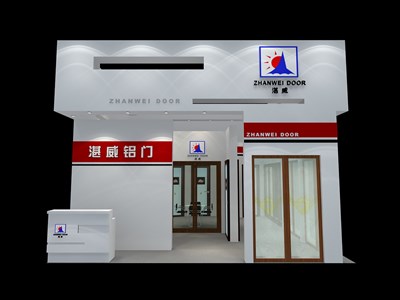 36平米展臺設計制作：一面開口/現(xiàn)代/木質(zhì)結構/白色，為建材展展商而作（免費使用）