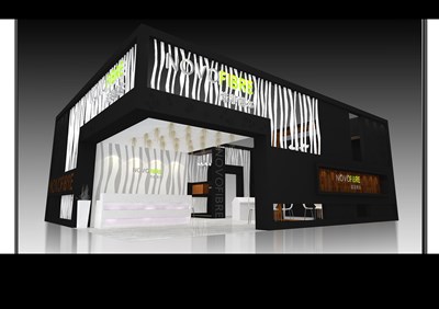 108平米展臺設(shè)計制作：二面開口/現(xiàn)代/木質(zhì)結(jié)構(gòu)/黑色，為建材展展商而作（免費使用）