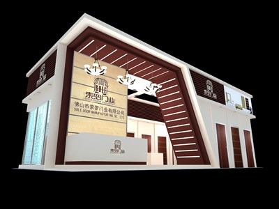 72平米展臺(tái)設(shè)計(jì)制作：二面開口/現(xiàn)代/木質(zhì)結(jié)構(gòu)/白色，為建材展展商而作（免費(fèi)使用）