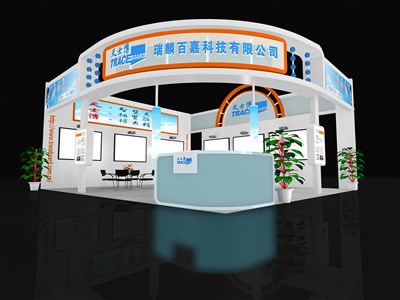 72平米展臺(tái)設(shè)計(jì)制作：二面開口/現(xiàn)代/木質(zhì)結(jié)構(gòu)/橙色，為電子展展商而作（免費(fèi)使用）