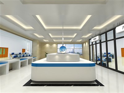 100平米展廳設(shè)計(jì)制作：現(xiàn)代/白色，產(chǎn)品類(lèi)展廳-青島牧野（免費(fèi)使用）