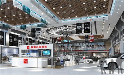 1000平米展廳設(shè)計(jì)制作：現(xiàn)代/白色，產(chǎn)品類展廳-寧詳名車會(huì)館（免費(fèi)使用）
